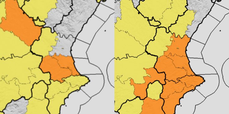 La AEMET eleva la alerta a nivel naranja por calor en la CV: el termómetro se disparará hasta los 43ºC 1 La AEMET eleva la alerta a nivel naranja por calor en la CV: el termómetro se disparará hasta los 43ºC