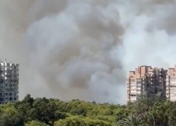 Evacuación de El Saler, la población y los campings de la zona por el incendio que quema la Devesa