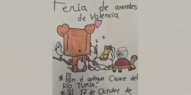 Un dibujo de escolares valencianos será la imagen de la Feria de los Animales 2026 1 0914 Dibuix Fira dels animals