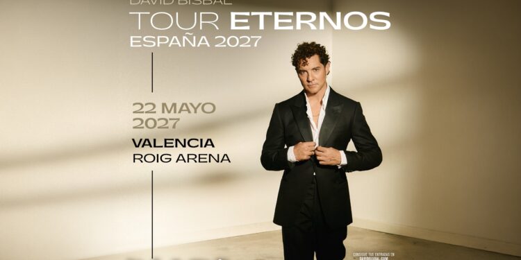 David Bisbal elige el Roig Arena de Valéncia para arrancar su gira española “Eternos” 1 David Bisbal elige el Roig Arena de Valéncia para arrancar su gira española “Eternos”