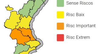 Emergencias activa la alerta naranja en el sur de Valéncia y la amarilla en Alicante por altas temperaturas