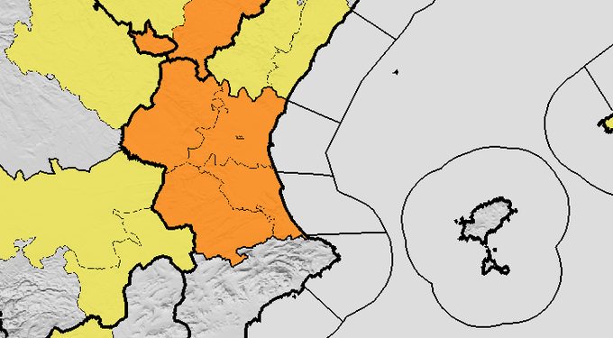 La AEMET activa el aviso naranja por intensas lluvias y tormentas para este miércoles en la Comunitat Valenciana 1 La AEMET activa el aviso naranja por intensas lluvias y tormentas para este miércoles en la Comunitat Valenciana