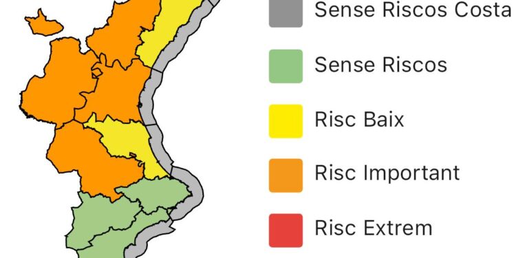 El temporal dará un tregua en el sur de Valéncia, pero se intensificará en el interior con alertas naranjas a partir de las 16:00 horas 1 El temporal dará un tregua en el sur de Valéncia, pero se intensificará en el interior con alertas naranjas a partir de las 16:00 horas