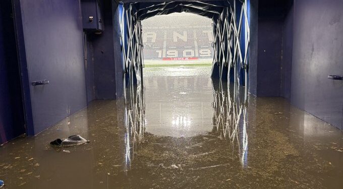Suspendido el Levante UD- Athletic por inundación del campo y los aledaños