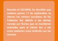 El CECOPAL decreta la suspensión de clases para este jueves en las pedanías sur por la alerta naranja de lluvias