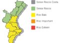 Emergencias rebaja a aviso amarillo por fuertes lluvias y tormentas en Alicante y el sur de Valéncia