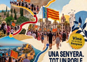 Homenage a la Real Senyera el 3 d’Octubre en el Cap i Casal organisat per Lo Rat Penat