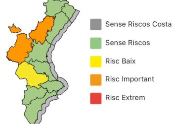 Emergencias eleva a nivel naranja la alerta por lluvias intensas en el interior de Valéncia y Castellón 20 Emergencias eleva a nivel naranja la alerta por lluvias intensas en el interior de Valéncia y Castellón
