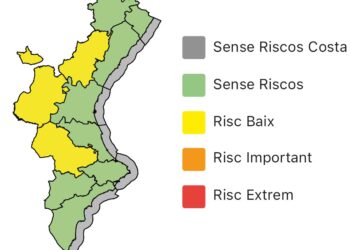 Emergencias: alerta amarilla por tormentas en el interior de Valéncia y Castelló a partir de las 15:00 horas