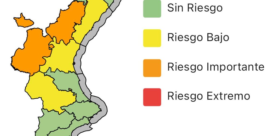 Alerta en el prelitoral valenciano ante el riesgo de lluvias torrenciales durante la madrugada 1 Alerta en el prelitoral valenciano ante el riesgo de lluvias torrenciales durante la madrugada