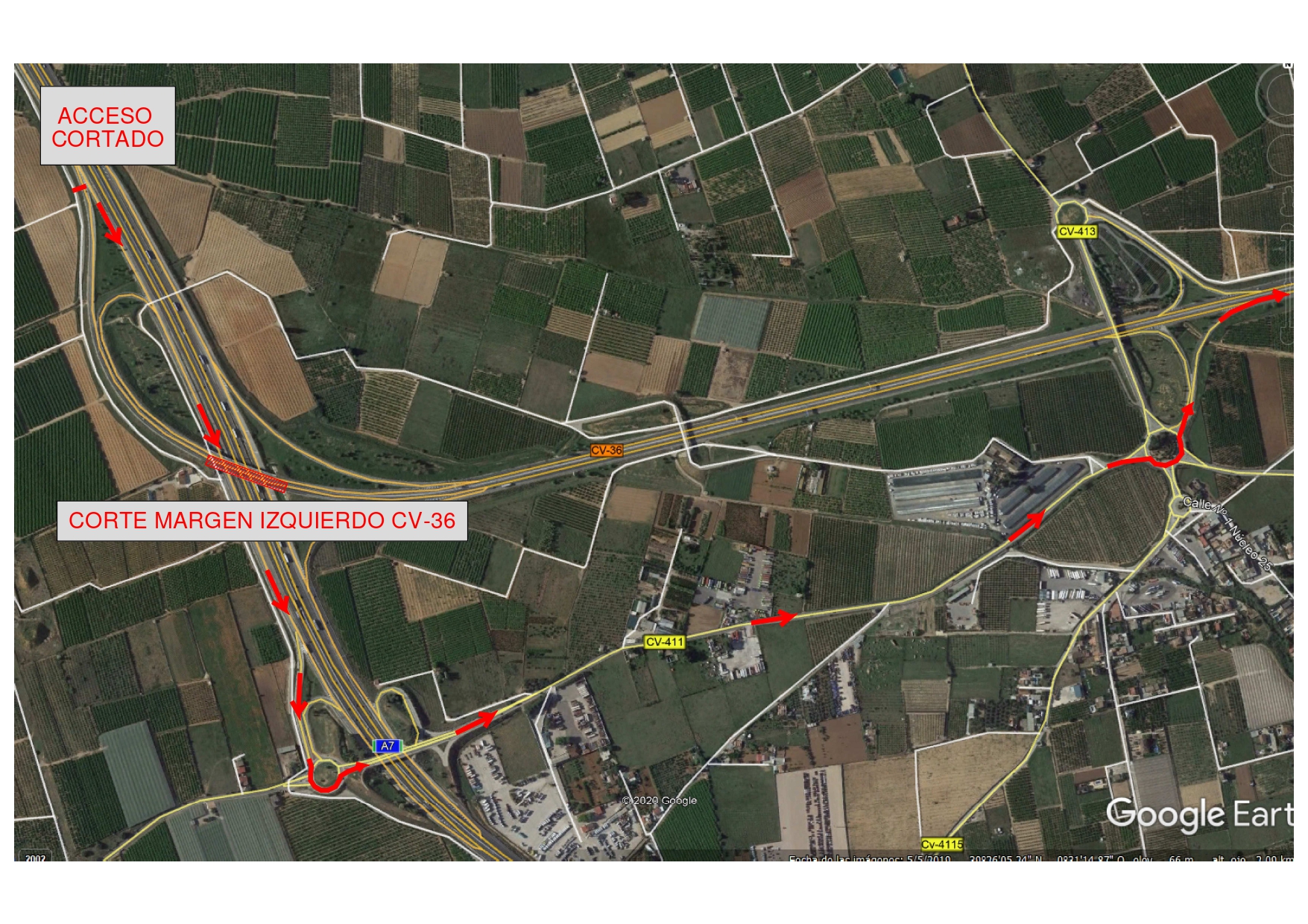 La Generalitat Valenciana arranca el mantenimiento del puente de la CV-36 sobre la A-7 entre Chiva y Torrent 2 HTXhLX1WIAAYjEW