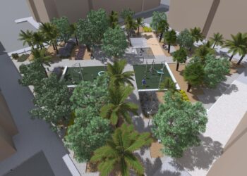 Comienzan las obras de remodelación integral del jardín de la plaza del Cronista Francesc Momblanch en La Malvarrosa