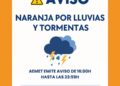 Torrent decreta el aviso naranja por intensas lluvias y tormentas para este miércoles