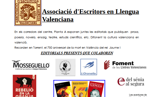 Calendari d'activitats del Patronat de la RACV per a este nou curs