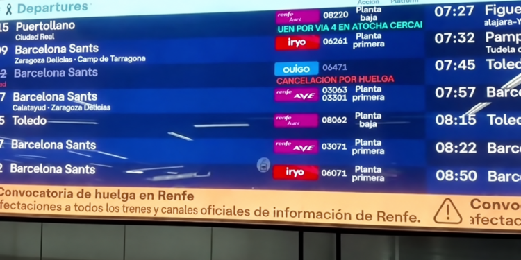 Los trenes del 30 de octubre y el 2 de noviembre quedan suspendidos 1 Los trenes del 30 de octubre y el 2 de noviembre quedan suspendidos