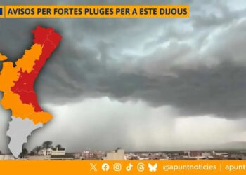 À Punt despliega una programación especial y moviliza 25 equipos de directo ante la Alerta Roja por lluvias torrenciales