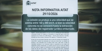 La AITAT publica los datos de las primeras 24 horas: posición de los trenes, velocidad estimada, daños y pruebas recogidas 19 La AITAT publica los datos de las primeras 24 horas: posición de los trenes, velocidad estimada, daños y pruebas recogidas