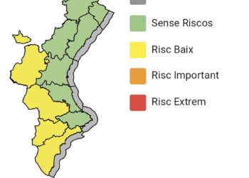 Emergencias decreta la alerta amarilla por precipitaciones intensas y tormentas en el interior de Valencia y el sur de Alicante 18 Emergencias decreta la alerta amarilla por precipitaciones intensas y tormentas en el interior de Valencia y el sur de Alicante