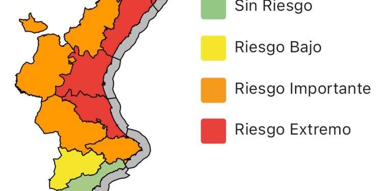 Emergencias de la Generalitat Valenciana actualiza y amplía las alertas para hoy