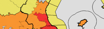 AEMET eleva a ALERTA ROJA las lluvias para el domingo y aumenta la alerta naranja