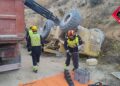 Fallece un hombre de 67 años tras volcar su vehículo en una planta de hormigón de Castalla