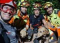Los Bomberos de Xàtiva rescatan a un perro atrapado en una tubería de riego