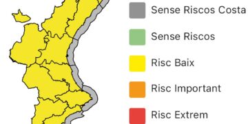 La DANA 'Adam' eleva el aviso a naranja en la CV con riesgo de alerta roja para domingo. Mañana comienzan los avisos