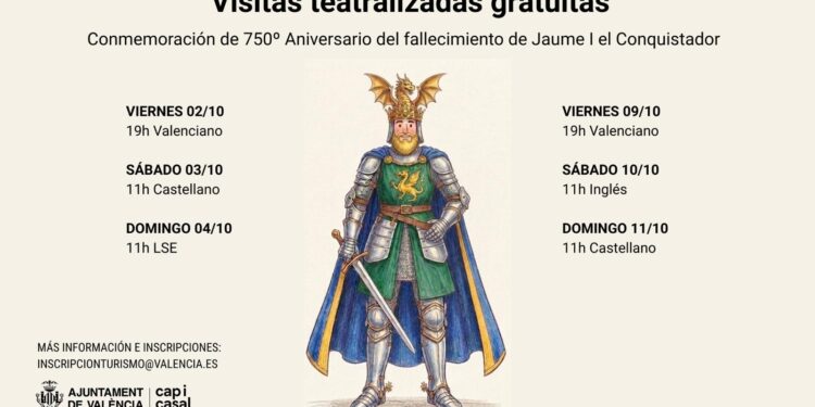 Jaume I protagoniza cinco rutas teatralizadas por Valencia: fechas y cómo reservar plaza 1 WhatsApp Image 2026 10 05 at 09.41.29