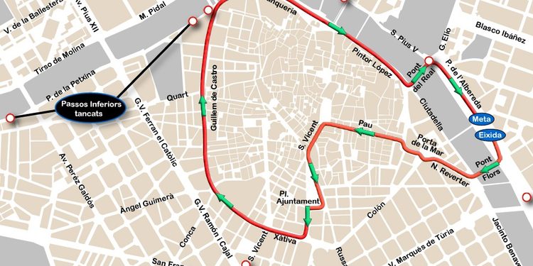 Atención conductores: Valencia restringe el tráfico y el aparcamiento desde el sábado por la Carrera contra el Cáncer