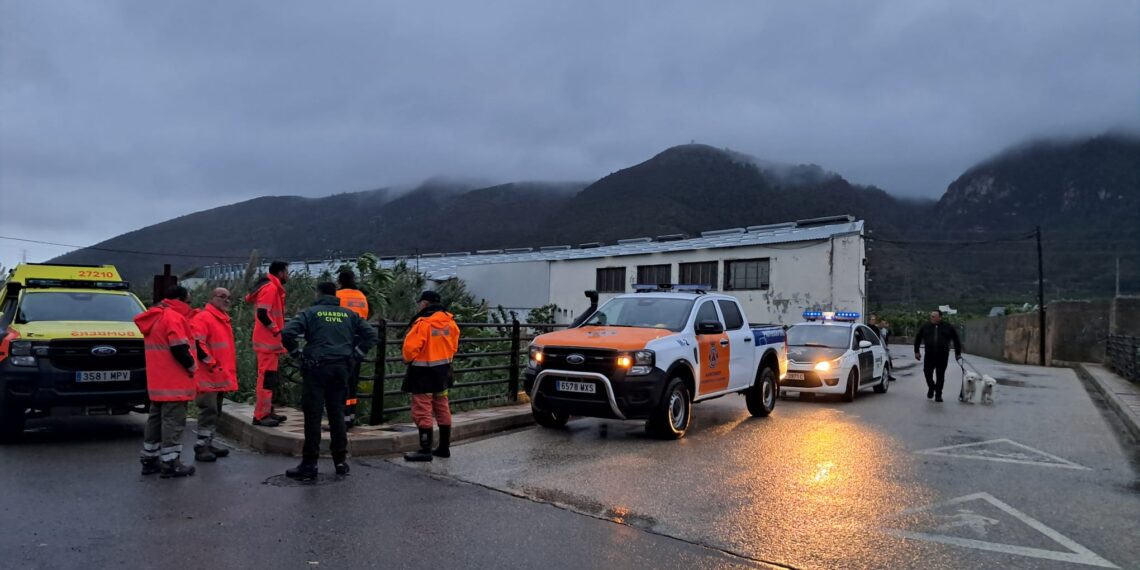 Emergencias eleva a Situación 1 en la Marina Alta y emite un nuevo aviso masivo Es-Alert