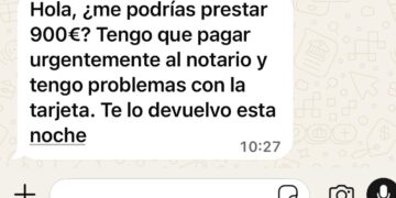 Ciberdelincuencia en WhatsApp: Hackean teléfonos para pedir entre 800 y 900 euros a los contactos por un supuesto problema bancario