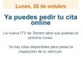 Torrent contará desde este lunes con su nueva estación de ITV y activa la cita previa en línea