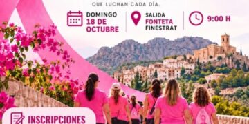 Finestrat se teñirá de rosa el 18 de octubre en una marcha solidaria contra el cáncer de mama