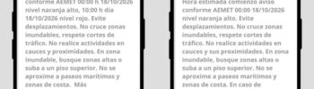 La Generalitat Valenciana activa el sistema Es-Alert de forma diferenciada según el nivel de riesgo por temporal
