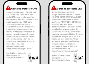 La Generalitat Valenciana activa el sistema Es-Alert de forma diferenciada según el nivel de riesgo por temporal