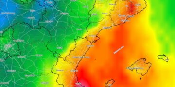 Cambio brusco del tiempo este fin de semana en la Comunitat Valenciana con precipitaciones muy fuertes y un desplome térmico