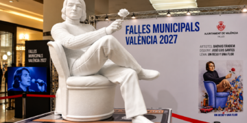 Nino Bravo toma forma para las Fallas de 2027: la maqueta municipal ya puede verse en Nuevo Centro