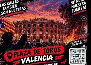 Alerta máxima en Valéncia ante un nuevo llamamiento bajo el término 'Blocus': disturbios, quema de mobiliario y asaltos simulados por IA para este Halloween